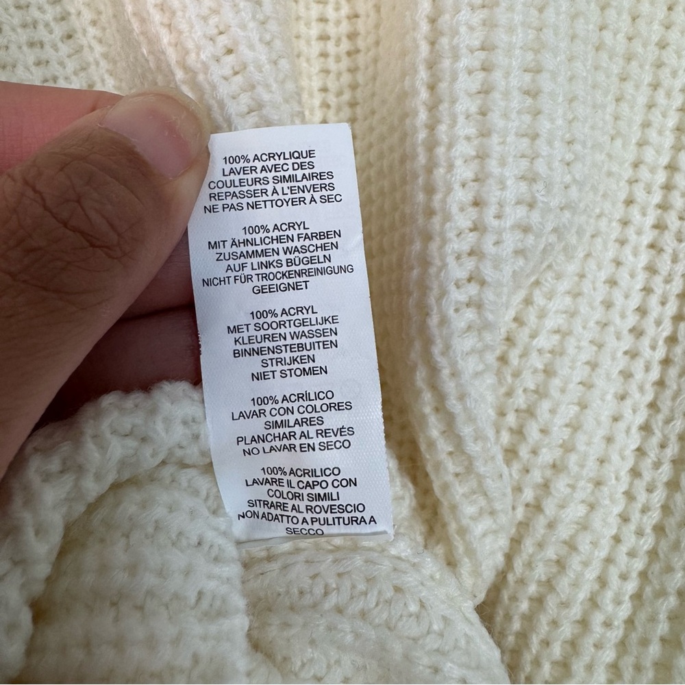 Large PrettyLittleThing White and Pink Sleeve Colorblock Button-Up Cardigan Cozy - Picture 11 of 12